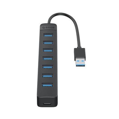 7-Port Usb 3.0 Hub With Black Design