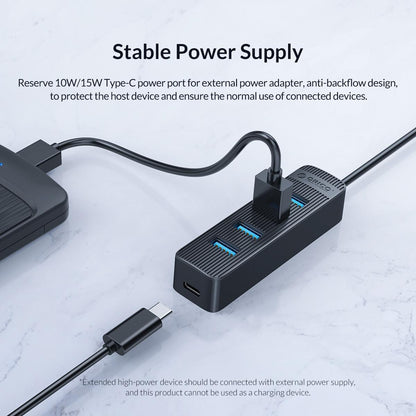 7-Port Usb 3.0 Hub With Black Design