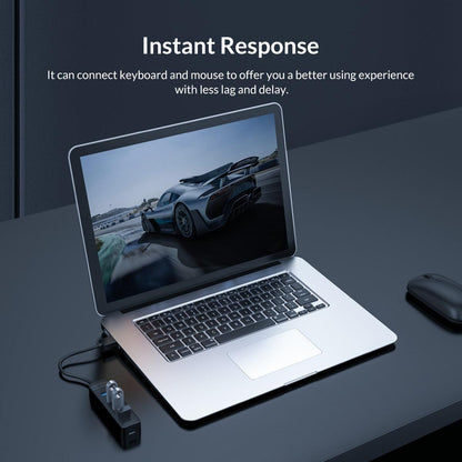 7-Port Usb 3.0 Hub With Black Design