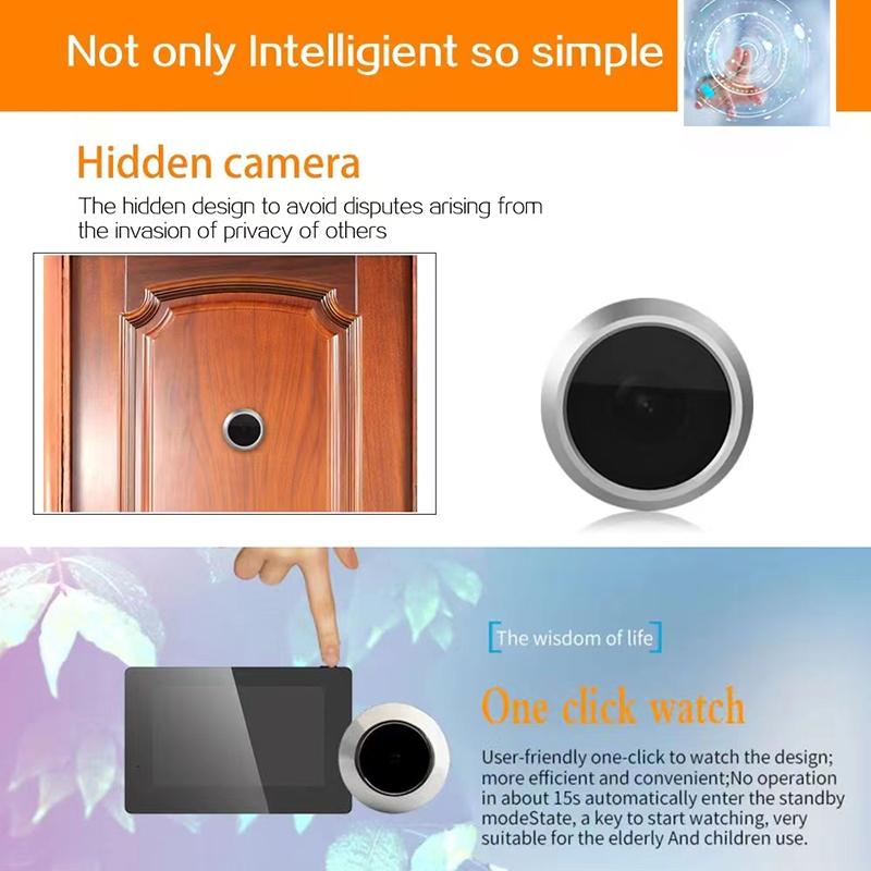 Waterproof 4.3 Digital Door Viewer With Ip55 Screen