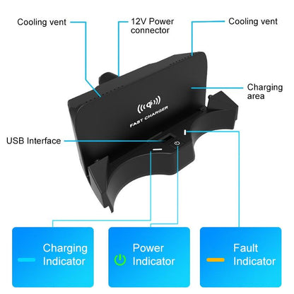 10w Wireless Charger for Bmw X1 2016-2019 - Qi Standard Quick Charging