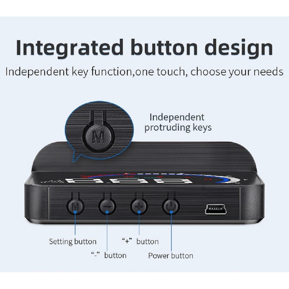 Hud Car Display Overspeed Speed Temp Alarm Obd2 + Gps