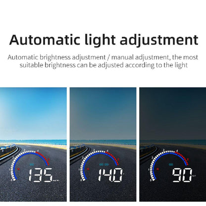 Hud Car Display Overspeed Speed Temp Alarm Obd2 + Gps