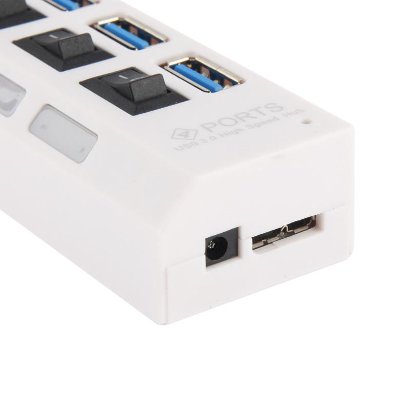 4-Port Usb 3.0 Hub 5Gbps Speed Plug & Play 1Tb Support - Black