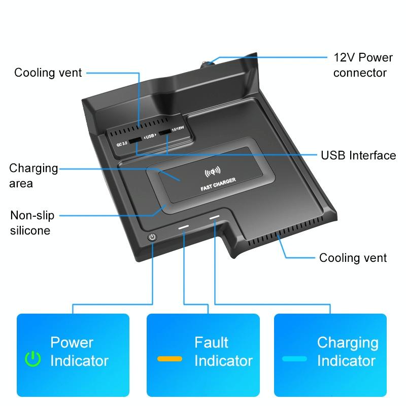 Wireless Charger for Toyota Avalon 2019-2021 - 10w Quick Charge