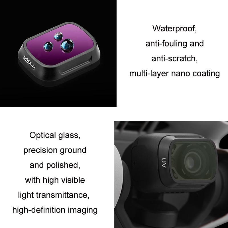 4-piece Nd Filter Set for Dji Mini 3 / 3 Pro - Nd8pl Nd16pl Nd32pl Nd64pl - 4Pcs/Set Uv+Nd8Pl+Nd16Pl+Nd32Pl