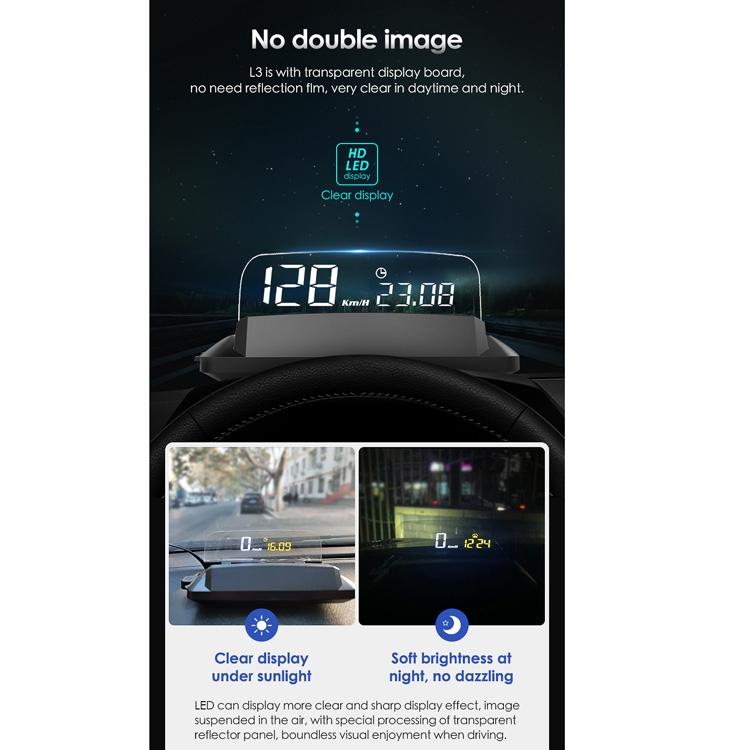 Car Obd2 Hud Display L3 Digital Head Up Screen