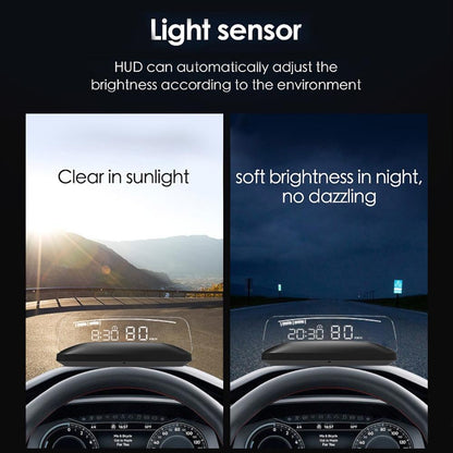 4 Inch Obd Mode Hud Head Up Display For Car Engine Failure Water Temperature Voltage Alarms
