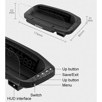 4 Inch Obd Mode Hud Head Up Display For Car Engine Failure Water Temperature Voltage Alarms