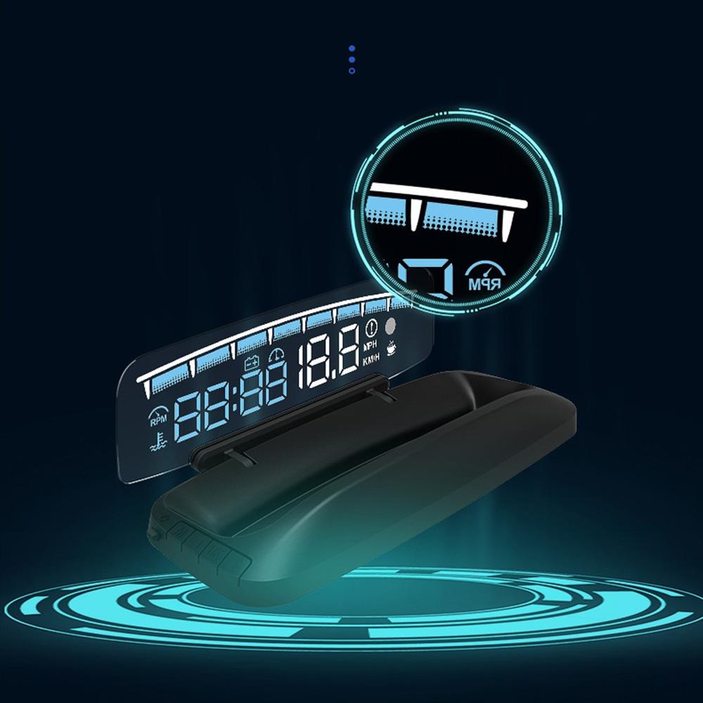 4 Inch Obd Mode Hud Head Up Display For Car Engine Failure Water Temperature Voltage Alarms