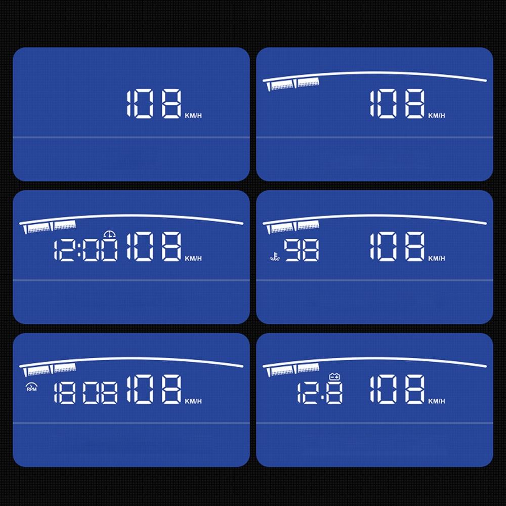 4 Inch Obd Mode Hud Head Up Display For Car Engine Failure Water Temperature Voltage Alarms