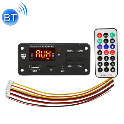 12V Car Bluetooth 5.0 Audio Mp3 Player Board With Remote - Fm Radio Tf Card Usb Aux