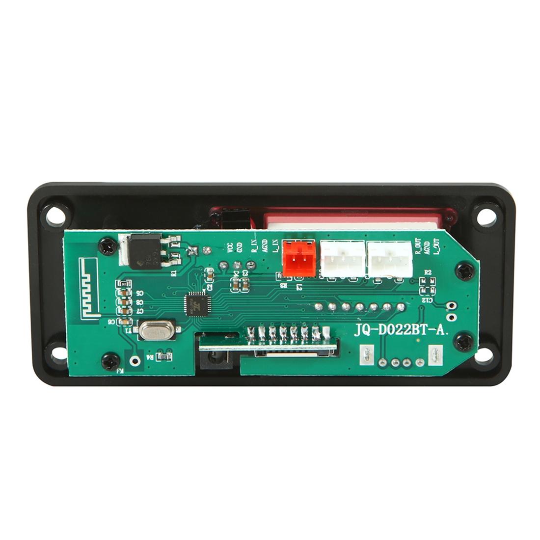 12V Car Bluetooth 5.0 Audio Mp3 Player Board With Remote - Fm Radio Tf Card Usb Aux