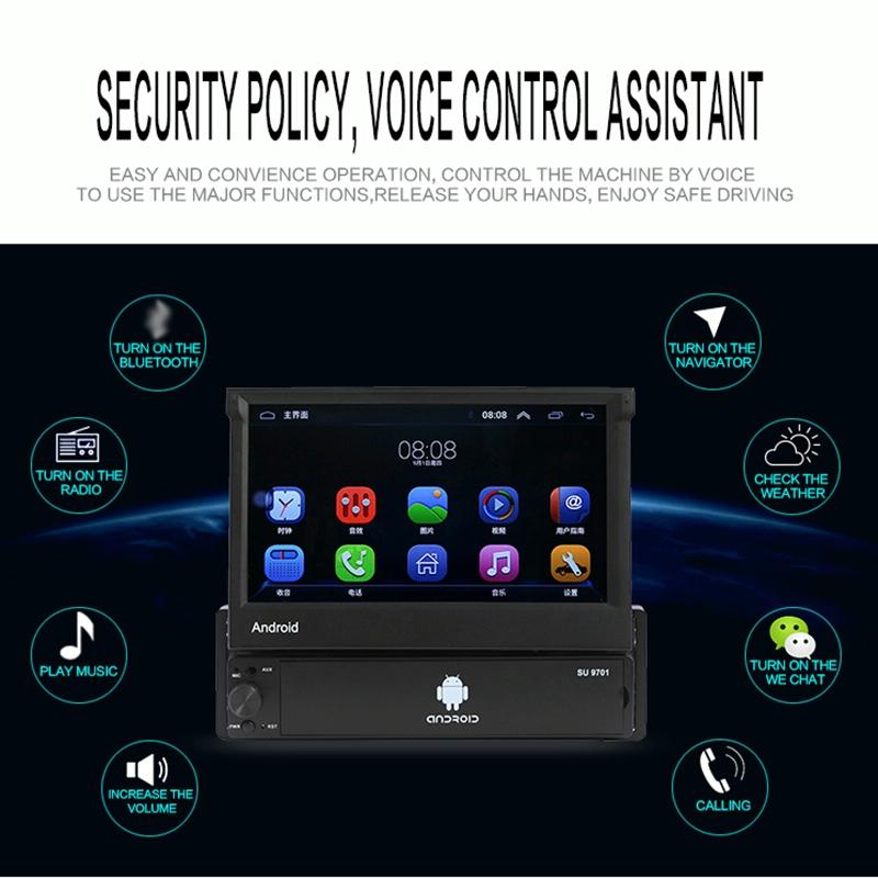 7 Inch Car Android Radio Receiver Fm / Bluetooth / Tf / Gps / Wifi 2Gb + 16Gb