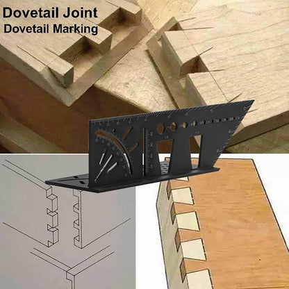 Multi-function Aluminum Angle Ruler for 3d Woodworking