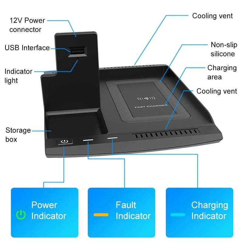 Wireless Charger for Honda Accord 2018-2022 - 10w Qi Quick Charge