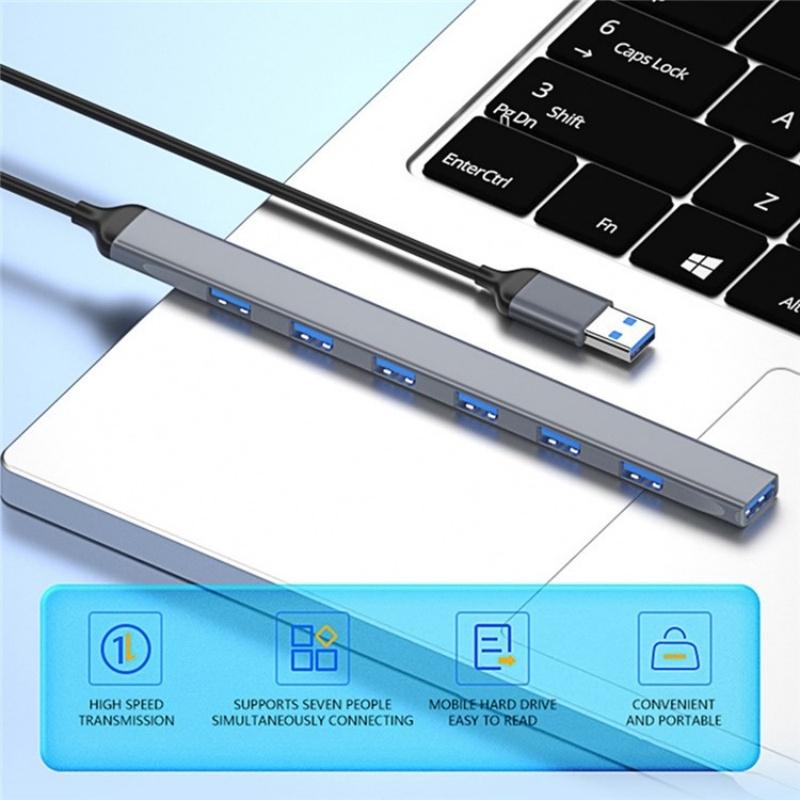 7-Port Usb 3.0 / 2.0 Hub Expansion Dock Station