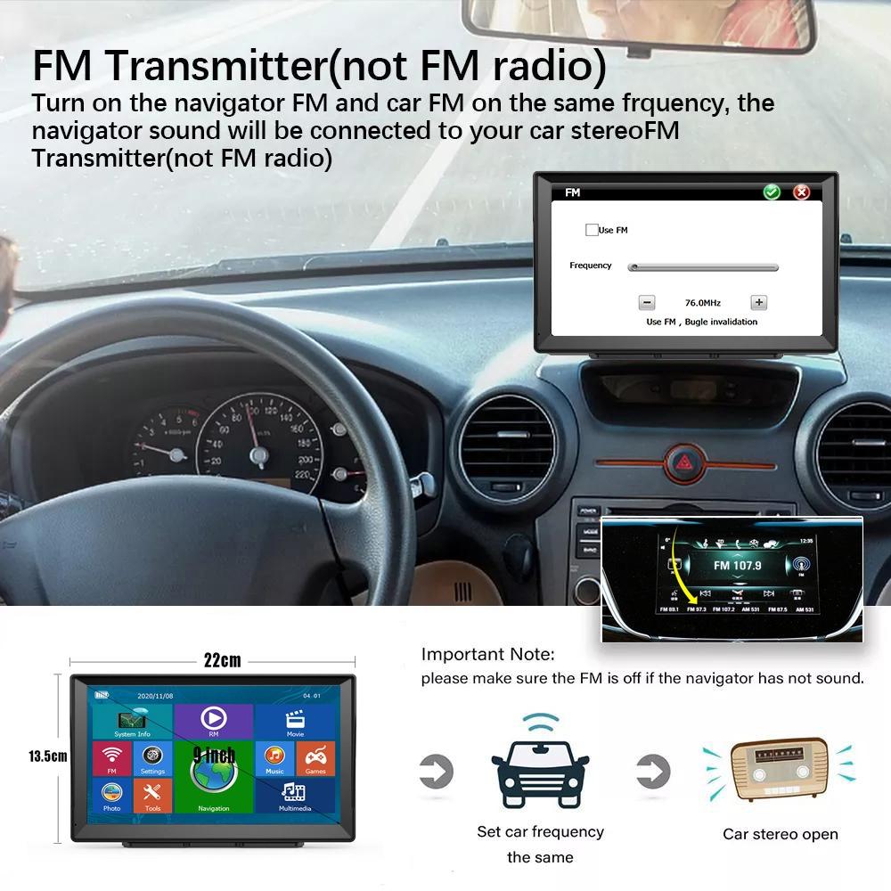 8 Inch Car Gps Navigator - 9 Screen Bluetooth Africa Map - Middle East Map