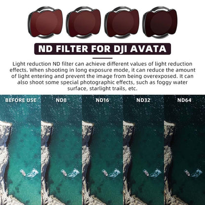 3-in-1 Magnetic Uv Cpl Filter for Dji Avata Drone - 4 In 1 Nd8+Nd16+Nd32+Nd64