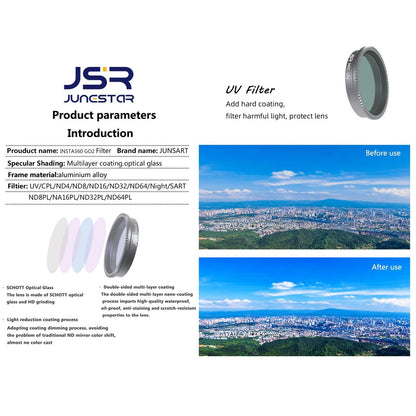 3-in-1 Cpl Nd8 Nd16 Lens Filter for Insta360 Go 2 / 3 Series Cameras - For Insta360 Go 2 / Go 3 Night