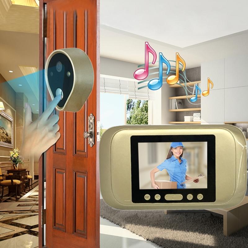 720P Hd Smart Peephole Viewer With 3.2 Led Display And Tf Card Support 32Gb Max