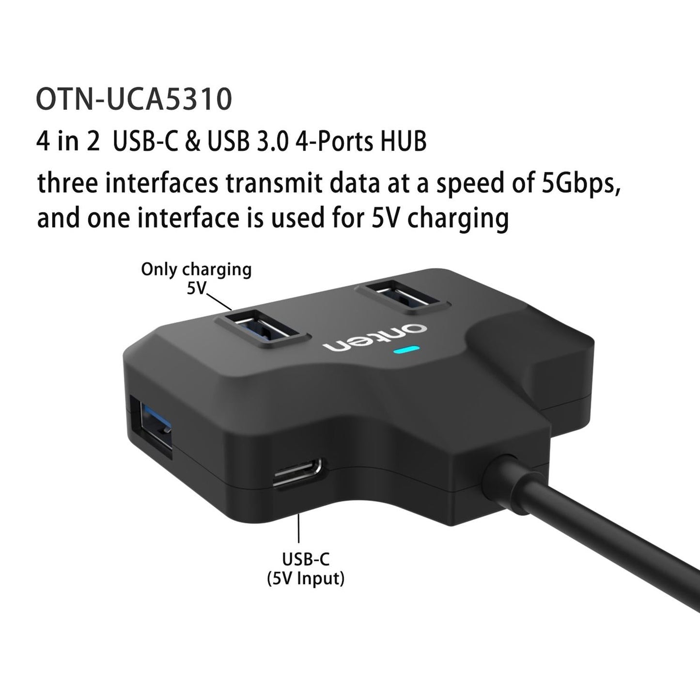 4-In-2 Usb-C / Type-C + Usb3.0 Docking Station