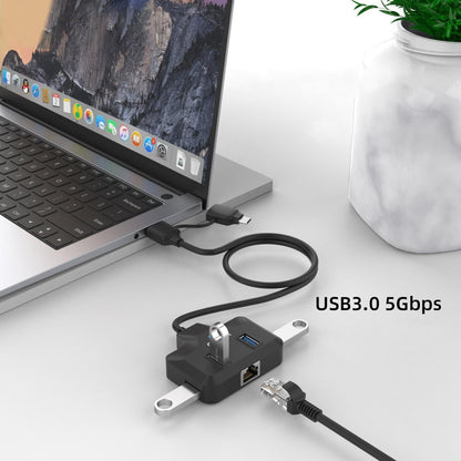 4-In-2 Usb-C / Type-C + Usb3.0 Docking Station