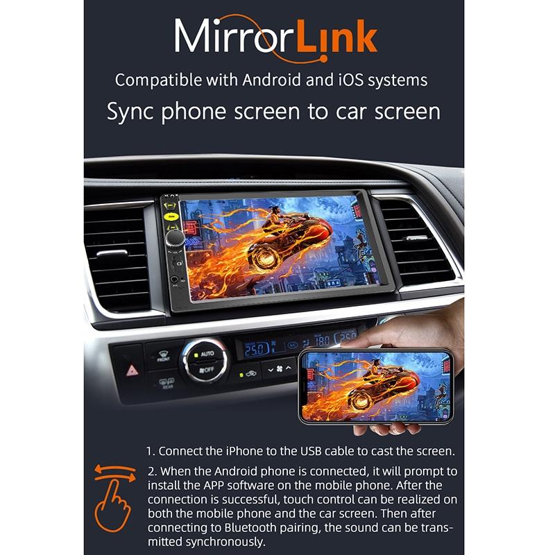 7 Inch Bluetooth Mp5 Player Mobile Phone Interconnect Fm U Disk