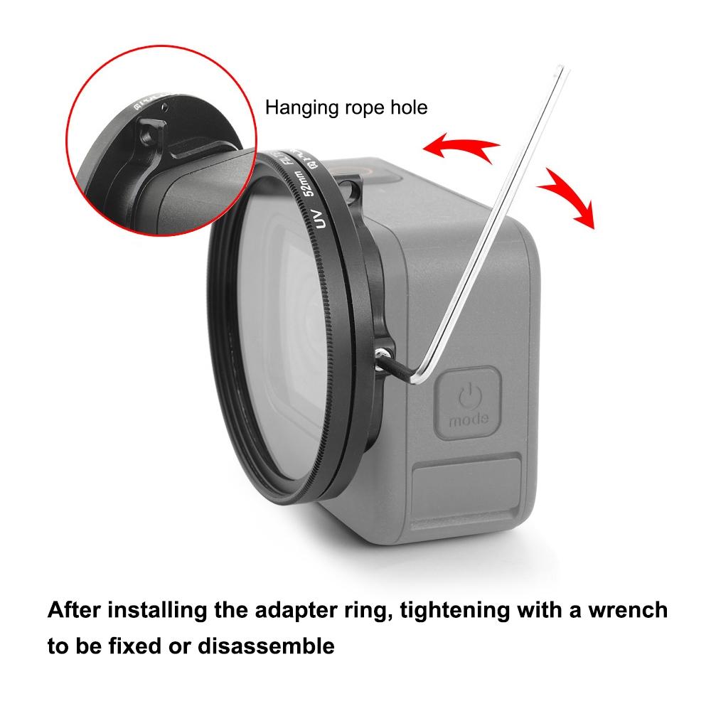 Gopro Compatible 52mm Uv Filter with Adapter Ring