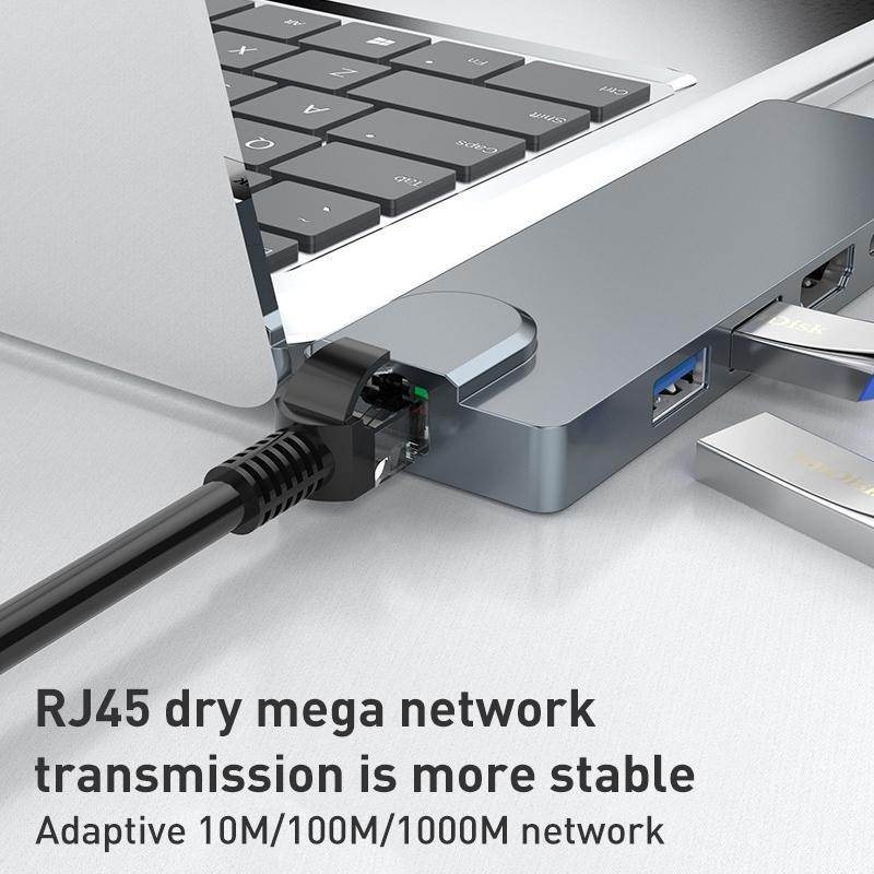 8-In-1 Pd Hub For Surface Pro 3 / 4 / Go