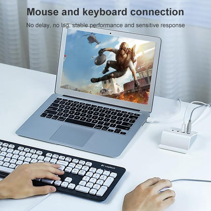 4-In-1 Micro Usb / Usb To 4 Usb 2.0 Otg Docking Station With Stand