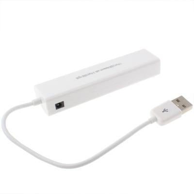 Usb Network Adapter With 3-Port Hub & Rj45 Ethernet