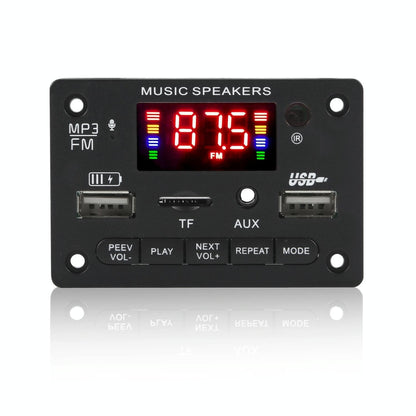 12V Car Mp3 Player Board With Fm Radio Usb Bluetooth Remote Recording