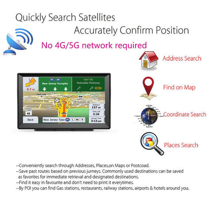 8 Inch Car Gps Navigator - 9 Screen Bluetooth Africa Map - Southeast Asia Map