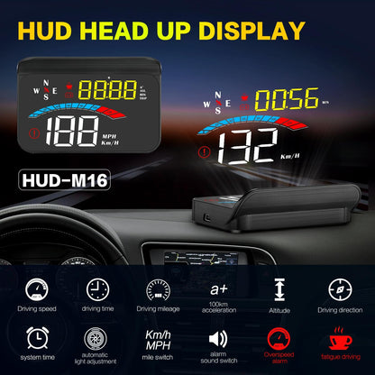 Universal Car Hud Gps Speed Meter With Voltage Display