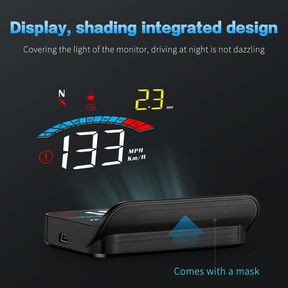 Universal Car Hud Gps Speed Meter With Voltage Display