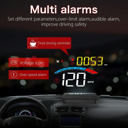 Universal Car Hud Gps Speed Meter With Voltage Display