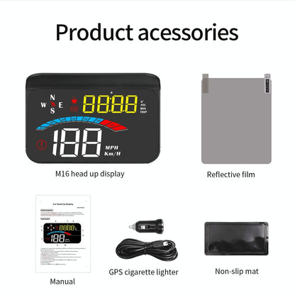 Universal Car Hud Gps Speed Meter With Voltage Display