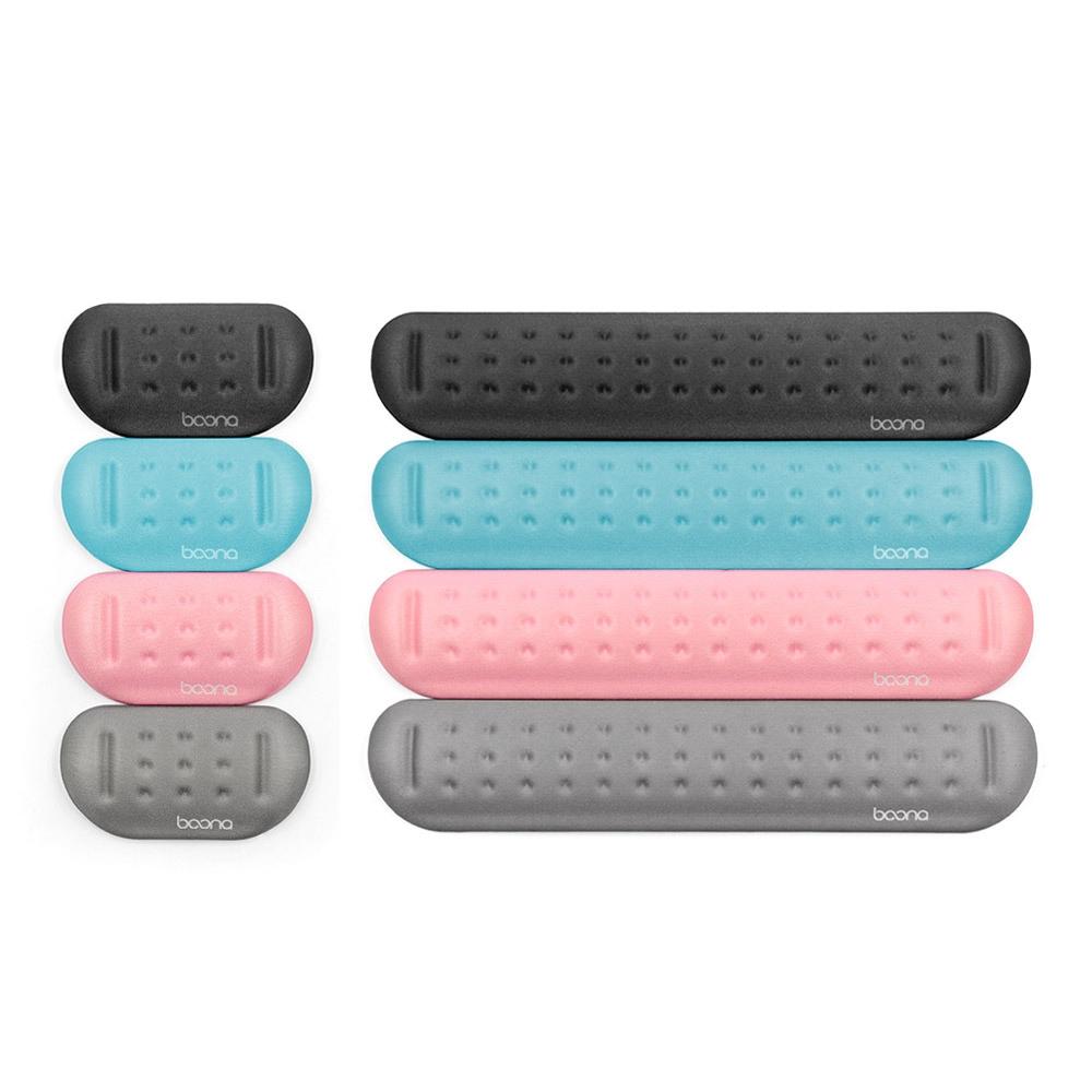 Silicone Memory Cotton Wrist Pad Massage Hole Keyboard Mouse Pad Style Large Keyboard Rest Blue