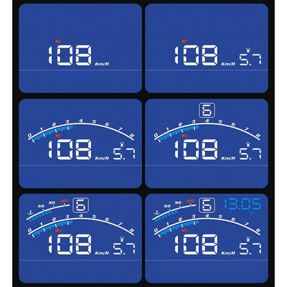 5.5 Inch Obd Hud Head Up Display Speed Alarm Shift Reminder Time Display