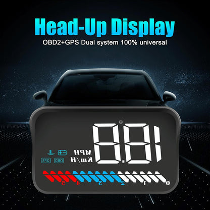 Universal Car Obd2 + Gps Hud 3.5 Inch Display Fuel Consumption
