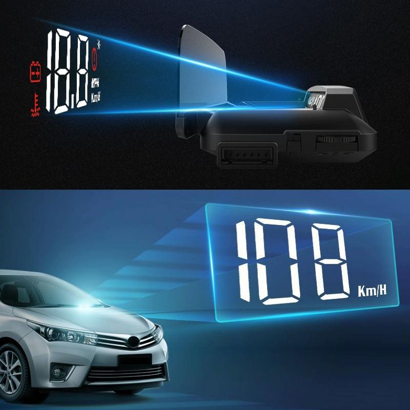 3.7 Inch Car Obd Hud Engine Failure Water Temp & Voltage Alarms