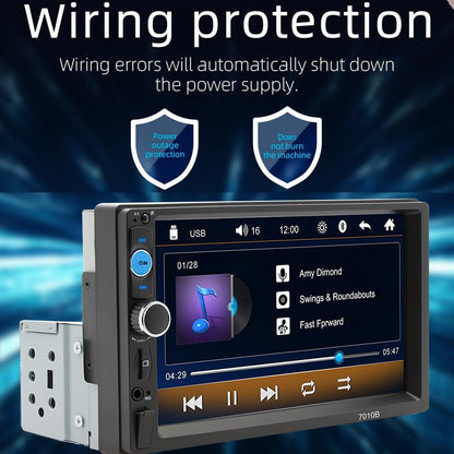 Touch Screen Mp5 Player With Bluetooth & Rear View - Universal Fit