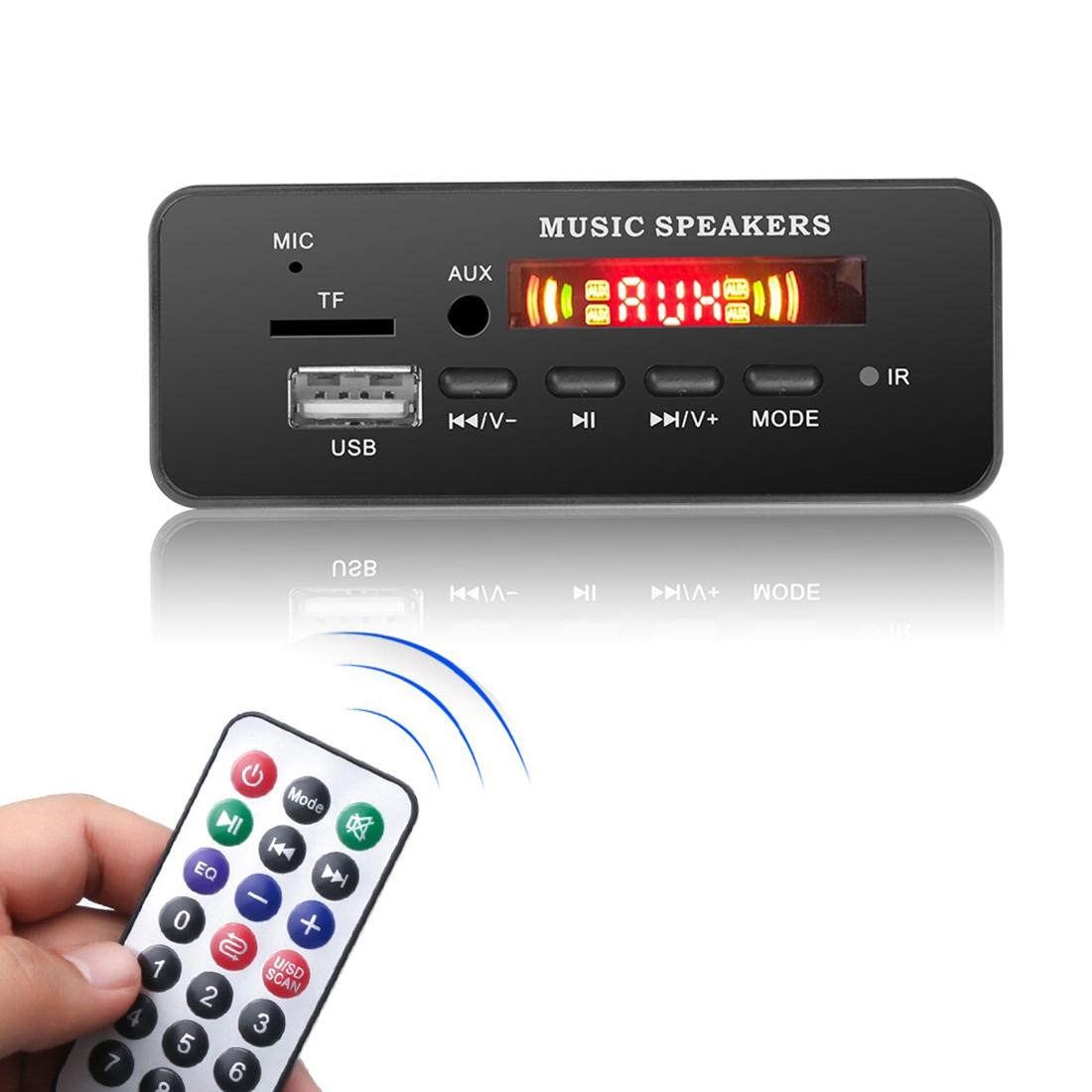 12V Car Mp3 Player Board With Fm Radio Bluetooth Recording & Remote