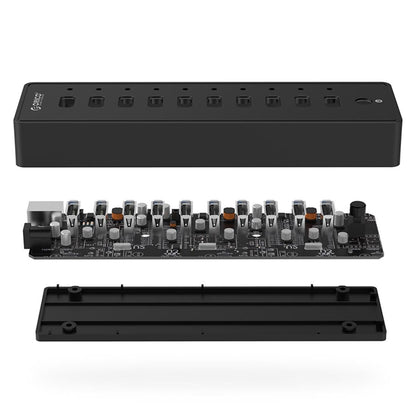 10-Port Usb 2.0 Hub With Led Indicator & 1M Cable
