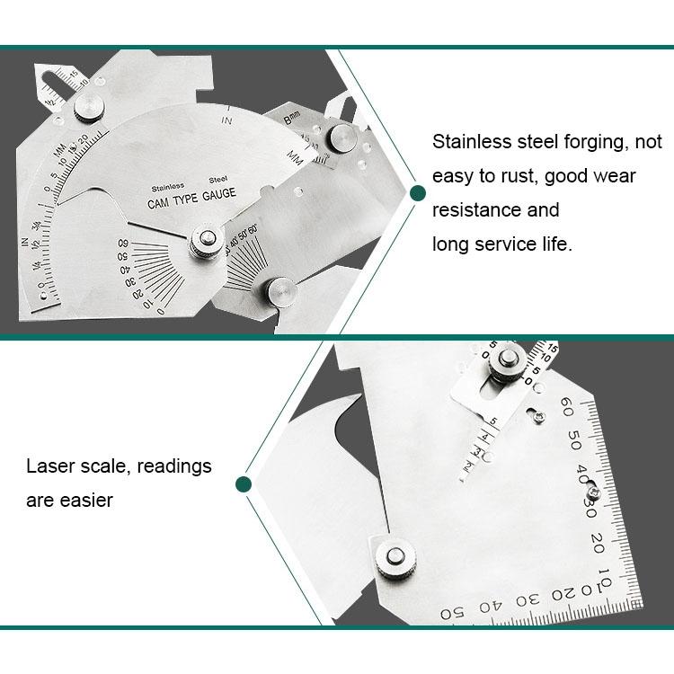 Stainless Steel Fillet Weld Gauge - Multi-function Inspection Ruler