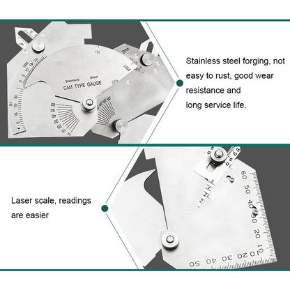 Stainless Steel Fillet Weld Gauge - Multi-function Inspection Ruler