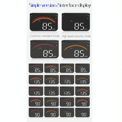 Car Obd2 + Gps Head Up Display Speed & Temperature Alarm