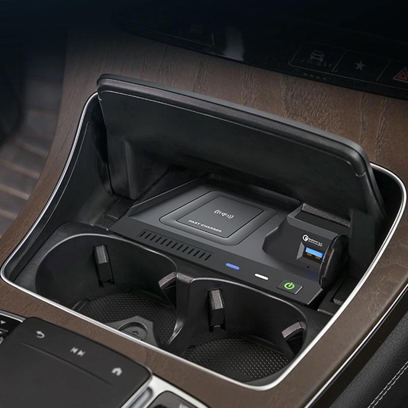 Wireless Charger for Mercedes-benz c Class - 10w Qi Standard Quick Charge - 2015-2021