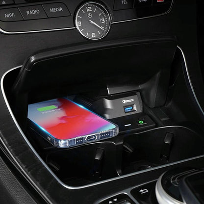 Wireless Charger for Mercedes-benz c Class - 10w Qi Standard Quick Charge - 2015-2021
